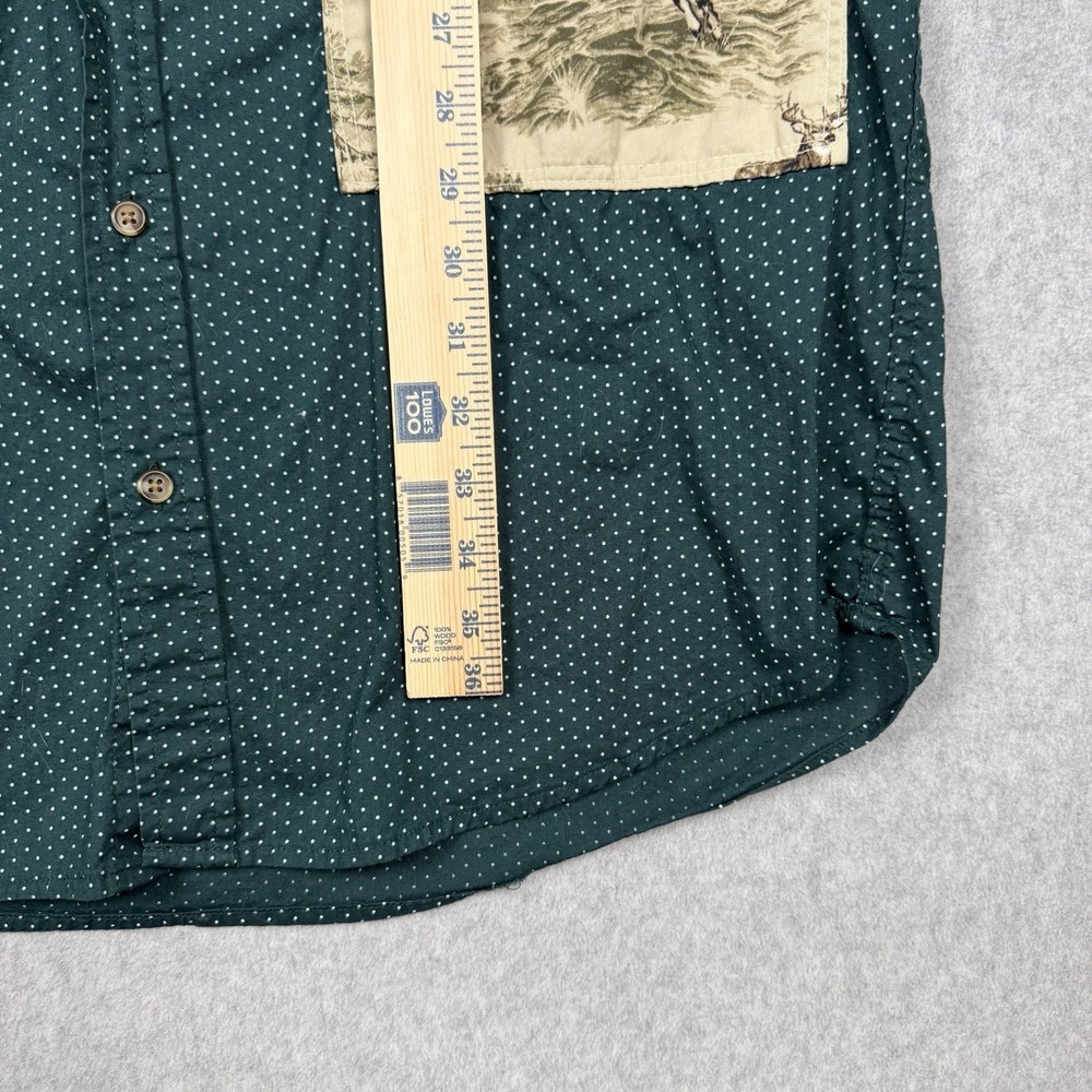 LL Bean Signature Slim Fit LT Deer Patchwork Plaid Cotton Button-Up Shirt Farm - Picture 12 of 16